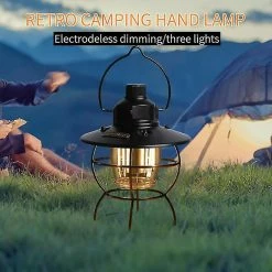 Unbranded Camping Light Vintage Metal Lantern Usb Rechargeable Torche Extérieure Rétro Lampe Suspendue -Glass Vases Boutique de vente 279090340 max