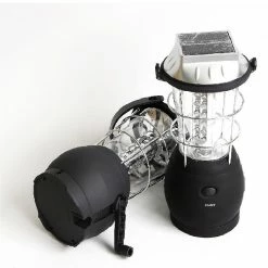 Unbranded Poignée Camping Lanternes Led Lampe Solaire Main Manivelle Imperméable Portable Lumière D’Urgence Noir -Glass Vases Boutique de vente 287314281 max