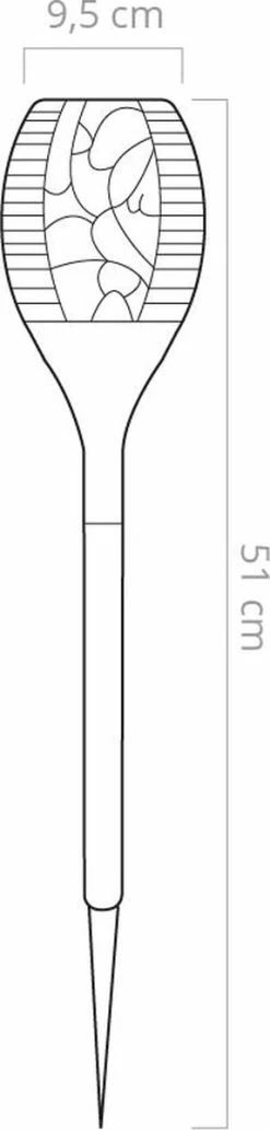 Proventa Lampe Solaire Torch Small Noire Avec Effet Flamme -Glass Vases Boutique de vente 287x1200