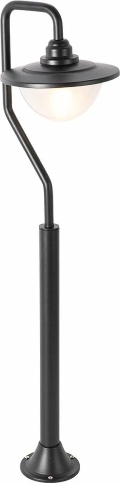 QAZQA Bruges - Lampe D'extérieur Sur Pied Classique | Lampadaire D'extérieur - 1 Lumière - H 100 Cm - Zwart - Éclairage Extérieur -Glass Vases Boutique de vente 298x1200