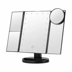 GHCD Portable 3 Pliant Led Lumière Tactile Gradation De Bureau Maquillage Lampe Miroir Cosmétique (Or Rose) 5 GHCD Portable 3 Pliant Led Lumière Tactile Gradation De Bureau Maquillage Lampe Miroir Cosmétique (Or Rose) -Glass Vases Boutique de vente 302093056 max