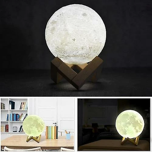 Unbranded 15cm Touch Control 3d Print Moon Lampe 1 Unbranded 15cm Touch Control 3d Print Moon Lampe