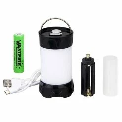 Unbranded Lampe De Tente Pliable Lampe De Poche Imperméable à L’eau Camping Extérieur Pêche Light| Lanternes Portables (noir)