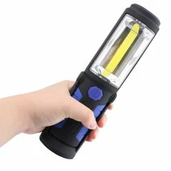 Unbranded Lampe De Poche LED Portable USB Rechargeable Torche De Travail Lumière De Camping Lampe| Lanternes Portables (bleu)