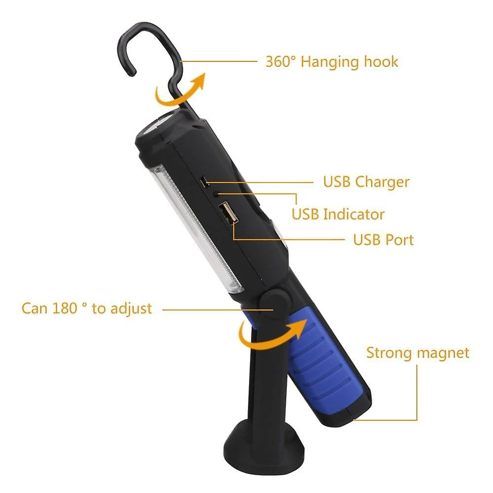 Unbranded Lampe De Poche LED Portable USB Rechargeable Torche De Travail Lumière De Camping Lampe| Lanternes Portables (bleu) 5 Unbranded Lampe De Poche LED Portable USB Rechargeable Torche De Travail Lumière De Camping Lampe| Lanternes Portables (bleu) – Image 5