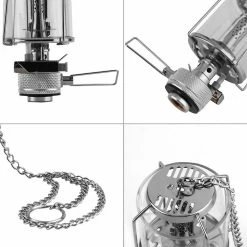 Unbranded 80LUX Outdoor Camping Lantern Portable Aluminium Gaz Lumière Tente Lampe Torche Suspension En Verre Suspendu Lampe -Glass Vases Boutique de vente 306717059 max