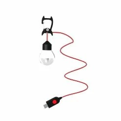 Unbranded Extérieur Camping Tente Suspendu Ampoule IPX4 Imperméable à L’eau Urgence USB Lampe Lanterne (rouge)