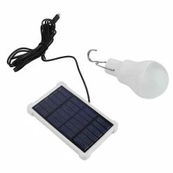 Unbranded 15w 150lm Panneau D’énergie Solaire Portable Système D’éclairage Ampoules De Camping Lampe