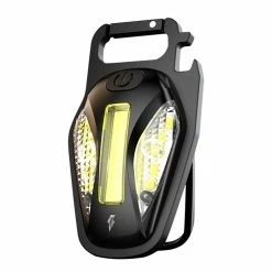 Favrison Mini Porte-clés Portable Led Lumière Camping Outdoor Lampe De Travail Lampe De Poche Cob Étanche Chaîne Lumière