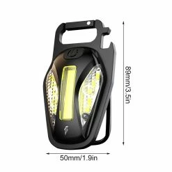 Favrison Mini Porte-clés Portable Led Lumière Camping Outdoor Lampe De Travail Lampe De Poche Cob Étanche Chaîne Lumière -Glass Vases Boutique de vente 309300922 max