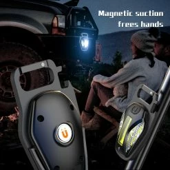 Favrison Mini Porte-clés Portable Led Lumière Camping Outdoor Lampe De Travail Lampe De Poche Cob Étanche Chaîne Lumière -Glass Vases Boutique de vente 309300960 max