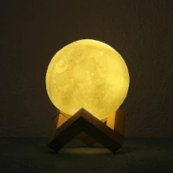 Unbranded Lampe De Table 3d Moon Small Night Light Protection Des Yeux