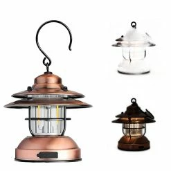 Unbranded Mini Camping Lantern USB Extérieur Lumière Résistant à L’eau Équipement De Lampe De Jardin| Outils D’extérieur (brun)