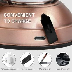 Unbranded Mini Camping Lantern USB Extérieur Lumière Résistant à L’eau Équipement De Lampe De Jardin| Outils D’extérieur (brun) -Glass Vases Boutique de vente 310740751 max