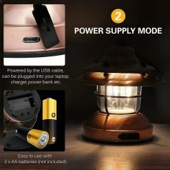 Unbranded Mini Camping Lantern USB Extérieur Lumière Résistant à L’eau Équipement De Lampe De Jardin| Outils D’extérieur (brun) -Glass Vases Boutique de vente 310740790 max