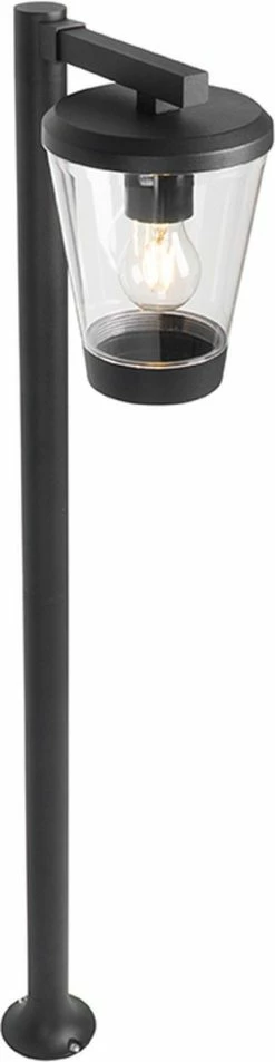 QAZQA Joren - Lampe D'extérieur Sur Pied Moderne | Lampadaire D'extérieur - 1 Lumière - H 100 Cm - Zwart - Éclairage Extérieur -Glass Vases Boutique de vente 311x1200 1