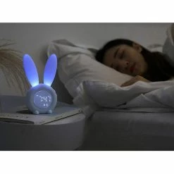 Unbranded Mignon Lapin Lumière Réveil Creative Table Lampe De Chevet Muet Nuit (Bleu) -Glass Vases Boutique de vente 314813309 max