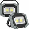 Sajygv Sajy Lampe De Travail Carrée étanche Et Rechargeable, Adaptée Au Camping En Plein Air Et à La Randonnée D’urgence Pour L’entretien Et La Pêche En Voiture (noir, 2 Pièces)
