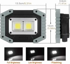 Sajygv Sajy Lampe De Travail Carrée étanche Et Rechargeable, Adaptée Au Camping En Plein Air Et à La Randonnée D’urgence Pour L’entretien Et La Pêche En Voiture (noir, 2 Pièces) -Glass Vases Boutique de vente 316369513 max