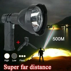 Unbranded LED Hand Held Spotlight USB Rechargeable Camping Hunting Lampe De Poche Torche Lampe