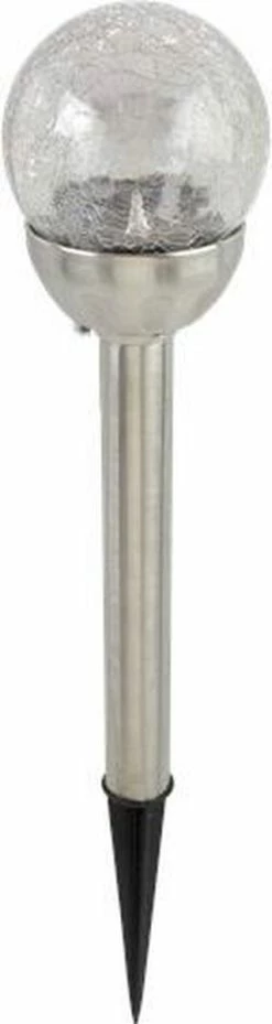 One In A Million Gifts Lampe Solaire Crackle - Boule De Verre - énergie Solaire - Boule De Verre - éclairage Led - 38 Cm