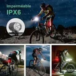 Unbranded Puissant Led MTB Lampe Vélo Lampe MTB Éclairage Rechargeable Led Vélo Phare -Glass Vases Boutique de vente 321779343 max