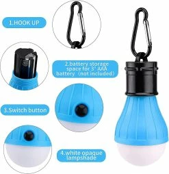 Unbranded 4 Pcs Camping Lights Led Tente Lumières Avec Mousqueton Clips Outdoor Mini Camping Lantern Portable Led Tente Lanterne Lampe -Glass Vases Boutique de vente 326023196 max