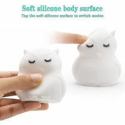 Unbranded Pilule De Nuit Colorée Pour Enfants, Pilule De Lumière Tactile, Lampe De Capteur Rechargeable Usb 9 Couleurs, Lumière En Silicone,