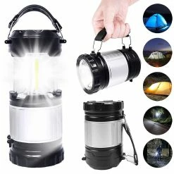 Unbranded Énergie Solaire Batterie Rechargeable Led Lampe De Poche Camping Tente Lumière Lanterne Lampe