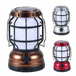 Unbranded Led Solar Barn Lantern Lampe Portable Outdoor Camping Tente Lumière Usb Rechargeable Rétro Classique Kérosène Lampe Home Urgence Hand Light