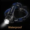 WOSAWE Rechargeable Puissant Led Lampe Frontale Lampe Frontale Phare Réglable 3 Modes Frontal Led Avec Câble USB Et 2 Batteries 18650 Pour Le Cyclisme De Pêche