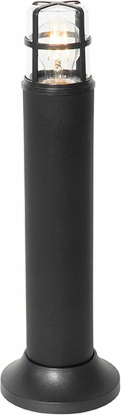 QAZQA Kiki - Lampe D'extérieur Sur Pied Moderne | Lampadaire D'extérieur - 1 Lumière - H 500 Mm - Zwart - Éclairage Extérieur