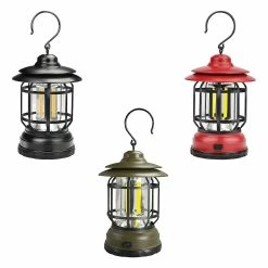 Unbranded Lampe De Camping Rétro Portable Feu De Camp Rechargeable Avec Hameçon Pour La Randonnée, La Pêche -Glass Vases Boutique de vente 353410870 max