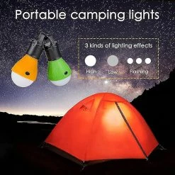 Unbranded Lampe De Camping 5 Pièces Lampe De Tente étanche Portable Led Light Avec Snap Hook Random Color -Glass Vases Boutique de vente 353411475 max