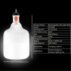 Unbranded Lanterne Rechargeable Lampe De Poche Super Bright Camping Light 3 Modes Usb Rechargeable Hanging Lights High Lumen Portable Outdoor Tent Light For Emergenc -Glass Vases Boutique de vente 353418487 max