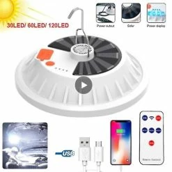 Unbranded Portable Rechargeable 60/120 Led Usb Port Outdoor Camping Tente Light Lantern Randonnée Ultra Bright Hook Lampe Mobile Power Bank -Glass Vases Boutique de vente 353419457 max