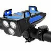 Unbranded Lampe De Vélo étanche 4 En 1, Support De Téléphone De Vélo, Cloche De Cycle, Banque D’alimentation De Téléphone Portable