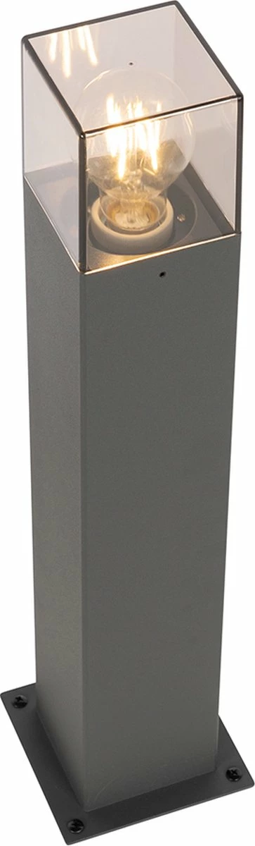 QAZQA Danemark - Lampe D'extérieur Sur Pied Moderne | Lampadaire D'extérieur - 1 Lumière - H 50 Cm - Gris Foncé - Éclairage Extérieur 7 QAZQA Danemark - Lampe D'extérieur Sur Pied Moderne | Lampadaire D'extérieur - 1 Lumière - H 50 Cm - Gris Foncé - Éclairage Extérieur – Image 7