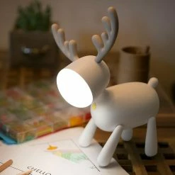 Unbranded Led Deer Light Night Light Éclairage Ambiant Lampe De Bureau Pour Enfants Blanc -Glass Vases Boutique de vente 366013165 max
