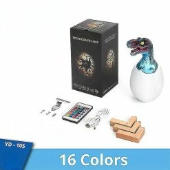Unbranded Dinosaur Lampe 3D Impression Night Light 16 Color Induction Lampes De Table C 7 Unbranded Dinosaur Lampe 3D Impression Night Light 16 Color Induction Lampes De Table C -Glass Vases Boutique de vente 367466448 max