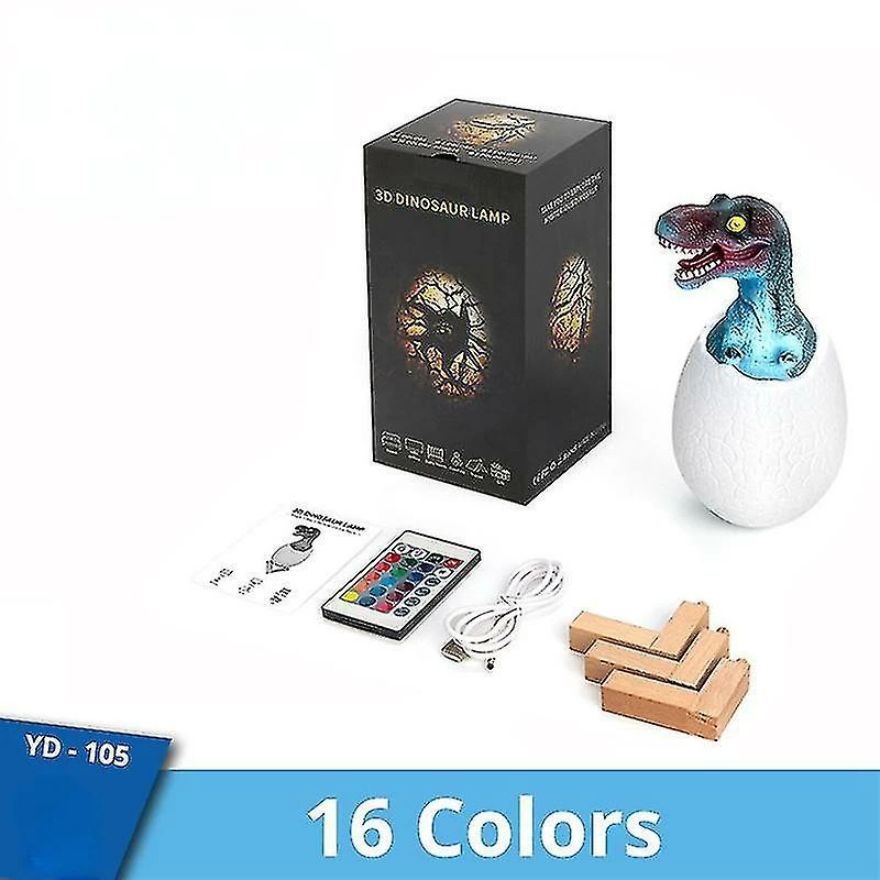 Unbranded Dinosaur Lampe 3D Impression Night Light 16 Color Induction Lampes De Table C 4 Unbranded Dinosaur Lampe 3D Impression Night Light 16 Color Induction Lampes De Table C – Image 4