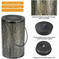 Ssdlv Lanterne Solaire Extérieure Lanterne Solaire Jardin Lampe Suspendue étanche Lanterne Sans Fil Rechargeable Lumière Suspendue Éclairage Décoratif Pour Patio Lawn Hall -Glass Vases Boutique de vente 370291074 max