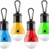 WOSAWE Lampe De Tente Portable Led Tente Light 4 Packs, Pour Camping Randonnée Pêche Panne