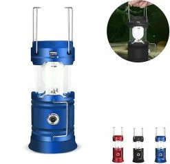 Unbranded Led Pliable Camping Tente Lumière Portable Lampe De Pêche Lampe De Poche VeilleUse Camping Bleu Clair