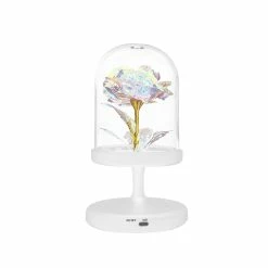 Rtopr Lampe De Table De Charge Sans Fil Rose Artificielle Creative Design Chargeur DâĂ©clairage Cadeau Pour Ami, Amant