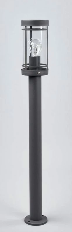 Lindby - Lampe Sur Pied - 1lumière - Acier Inoxydable, Polycarbonate - H: 80 Cm - E27 - Gris Foncé, Transparent -Glass Vases Boutique de vente 377x1200