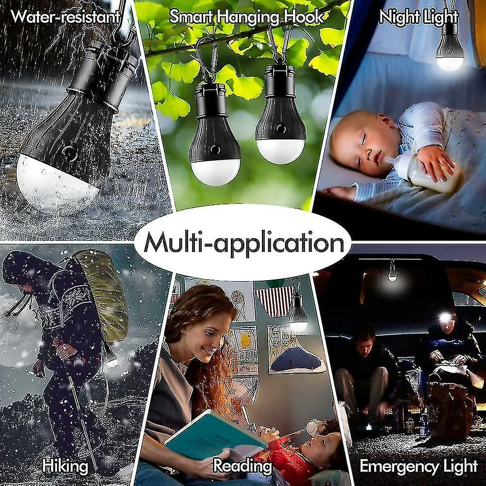 Magene 4 Packs Tente Lampe Portable Led Lumières Camping Ampoule Camping Tente Lanterne 5 Magene 4 Packs Tente Lampe Portable Led Lumières Camping Ampoule Camping Tente Lanterne – Image 5