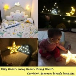 Unbranded Belle étoile Nuage Lune Led 3d Lumière Veilleuse Enfants Cadeau Jouet Pour Bébé Enfants Chambre à Coucher Lampe Décoration éclairage Intérieur -Glass Vases Boutique de vente 380120053 max