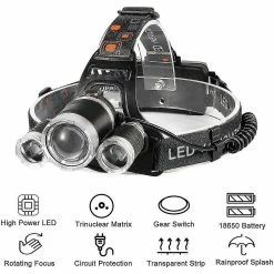 Unbranded Lampe Frontale Améliorée, Phare De Travail Le Plus Lumineux, Lampe De Poche étanche Rechargeable Usb