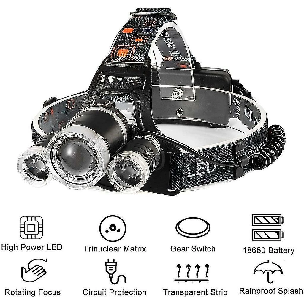 Unbranded Lampe Frontale Améliorée, Phare De Travail Le Plus Lumineux, Lampe De Poche étanche Rechargeable Usb 1 Unbranded Lampe Frontale Améliorée, Phare De Travail Le Plus Lumineux, Lampe De Poche étanche Rechargeable Usb